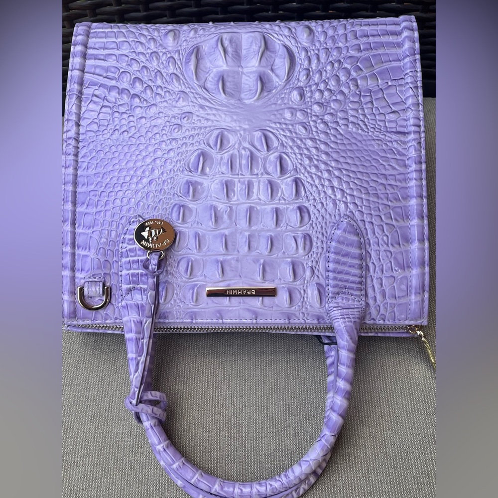 NWT BRAHMIN SET Small Caroline & Coin Wallet in GENTLE LAVENDER - Picture 5 of 17